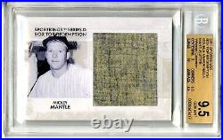Rare 2011 Sportkings Mickey Mantle Derek Jeter 1/1 Game-used Dual-sided Card