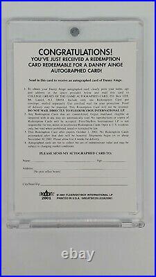 Rare Never Issued Auto Redemption 2001 Fleer Greats Of The Game Danny Ainge 1/1