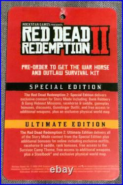 Red Dead Redemption 2 Challenge Coin NEW SEALED + Promotion Preorder Card