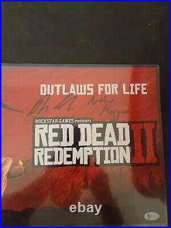Roger Clark Red Dead Redemption 2 Arthur Morgan Photo 11x17 Beckett COA & Card
