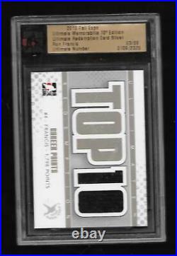 Ron Francis, Ultimate Redemption 2010 Fall Expo game used jersey card Rare 03/09