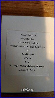 Ronald Acuna 2018 Topps Museum Black Framed Auto #/5 Braves RC Redemption