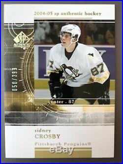 SIDNEY CROSBY 2004-05 Upper Deck SP Authentic Redemption Rookie RC 50/399 #RR24