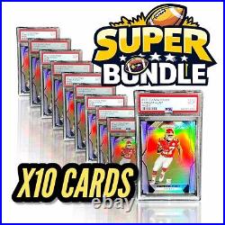 SUPER BOWL (10 CARDS) RC Kareem Hunt PSA 9 BUNDLE? 2017 Panini SILVER HOLO RC