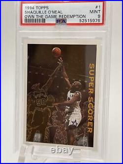 Shaquille O'neal 1994 Topps Own The Game Redemption #1 Psa 9 Pop 2 None Higher