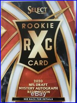 Shipped2019 Select Football 2020 XRC Mystery Autograph Gold Prizm Redemption SSP