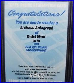 Shohei Ohtani 2018 Topps Museum Archival Auto Rookie Redemption