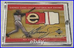 Signed Game Used Jersey Bat Combo Card KEN GRIFFEY Jr 2001 Upper Deck Evolution