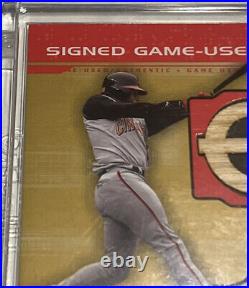 Signed Game Used Jersey Bat Combo Card KEN GRIFFEY Jr 2001 Upper Deck Evolution