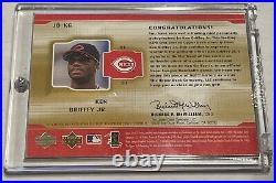 Signed Game Used Jersey Bat Combo Card KEN GRIFFEY Jr 2001 Upper Deck Evolution