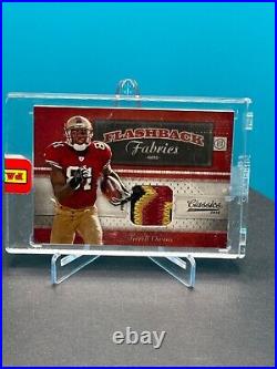 Terrell Owens 2010 Flashback Fabrics 49ers 1/1 GAME USED PLAYER WORN NFL HoF