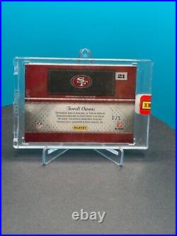 Terrell Owens 2010 Flashback Fabrics 49ers 1/1 GAME USED PLAYER WORN NFL HoF