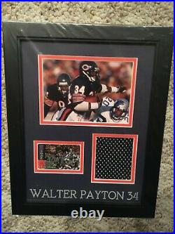 Walter Payton 2020 Super Break Jumbo Game Used Jersey & Auto Framed
