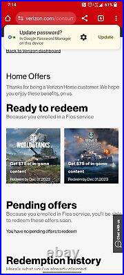 World of Tanks/World of Warships Redemption Code