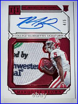 #d/5! Marquise Brown 2019 National Treasures Collegiate Bowl Game Patch Rookie