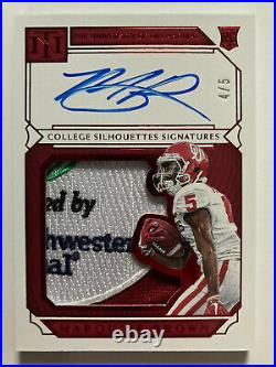 #d/5 Marquise Brown 2019 National Treasures Collegiate Bowl Game Patch Rookie